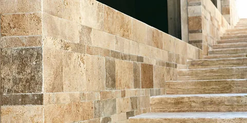 تصویر 3 از سنگ تراورتن یزد تولید شده در ابعاد متنوع برای اجرا های مختلف